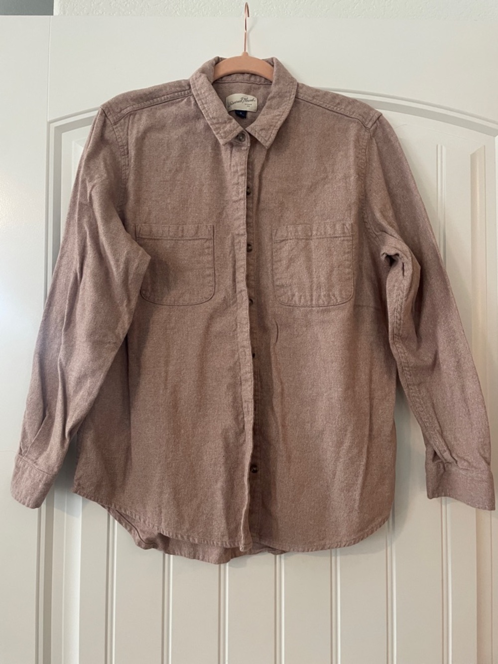 Universal Thread Men's Button-Down Shirt in Mauve Brown